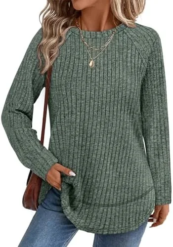long sleeve shirts for women fall fashion must have teacher clothes green l